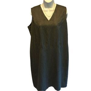 Relativity Charcoal Gray Sleeveless Sheath Dress | Fully Lined Stretch Fit